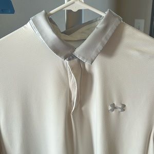 Under amour Golf shirt heat gear  white Medium